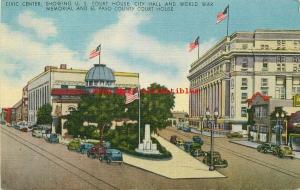 TX, El Paso, Texas, Court House, City Hall, World War Memorial, Beals