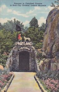 Tennesse Chattanooga Entrance To Fairyland Caverns In Rock City Gardens Looko...