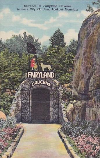 Tennesse Chattanooga Entrance To Fairyland Caverns In Rock City Gardens Looko...