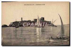 Old Postcard Marseille Chateau D'If