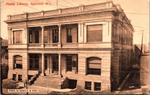 Postcard Public Library in Appleton, Wisconsin