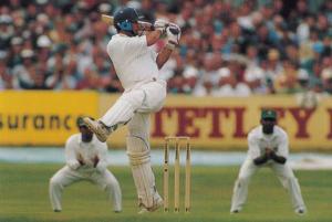 Nasser Hussain 1996 Rising Star Of Cricket Rare Postcard