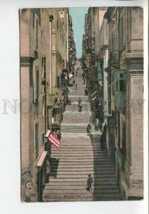 438786 Malta St.Lucia streer stairs Vintage postcard