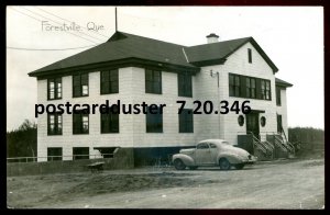 h3740 - FORESTVILLE Quebec 1950s Residence. Old Car. Real Photo Postcard