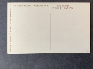 The Lincoln Memorial Washington DC Litho Postcard H2191083200