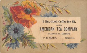 Approx. Size: 2.5 x 4 American tea company  Late 1800's Tradecard Non  