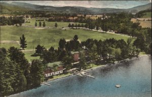 Fairlee Vermont VT Hotel Hand Colored Albertype c1940s Postcard