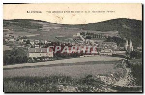 Old Postcard Louvesc General view taken over the House of the Brothers