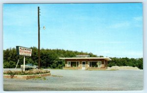BERKELEY SPRINGS, WV  ~ Roadside ALLEMONG'S RESTAURANT c1950s Postcard