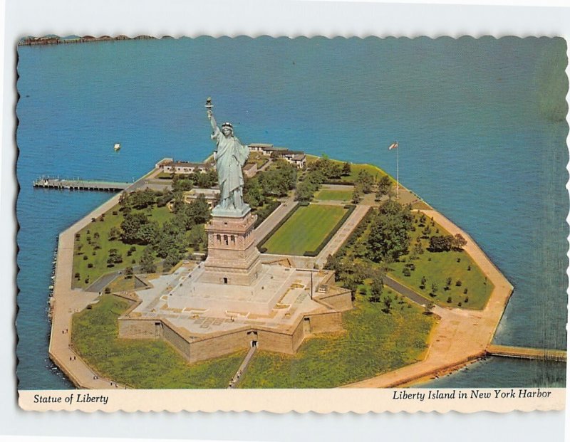 Postcard Statue of Liberty, New York Harbor, New York City, New York