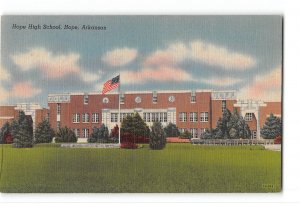 Hope Arkansas AR Postcard 1930-1950 Hope High School