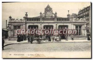 Postcard Old Vincennes La Gare
