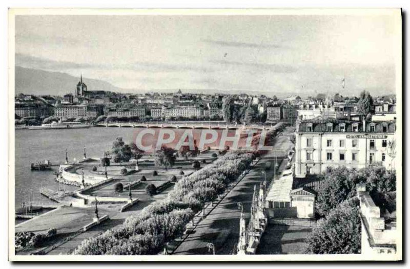 Postcard Old Geneva Hotel d & # 39Angleterre