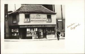 London - Curiousty Shop c1910 Amateur World Wide Trip Real Photo Postcard rtw