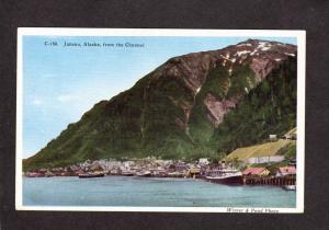 AK View Juneau Alaska from the Gastineau Channel, Gold Belt Fishing Boats Fleet