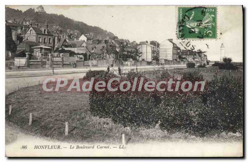 Postcard Old Honfleur Boulevard Carnot