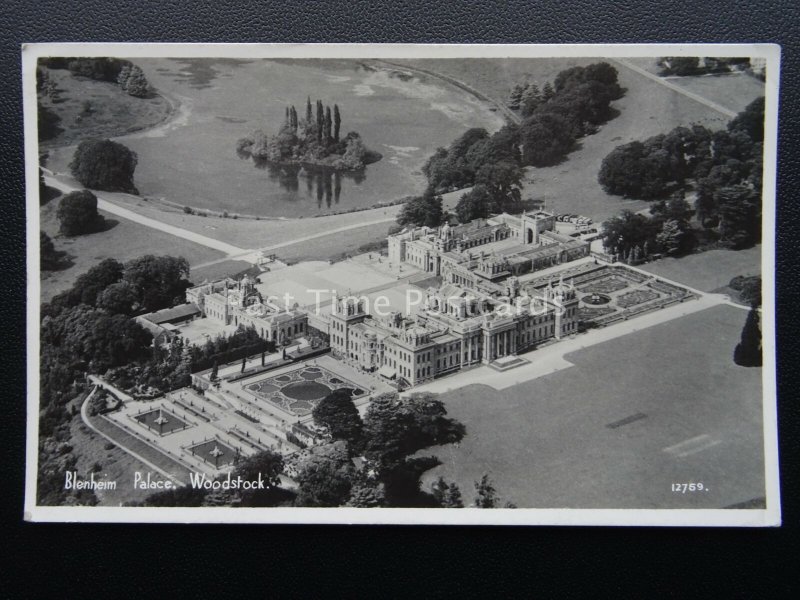 Oxfordshire WOODSTOCK Blenheim Palacel From The Air c1950's Postcard