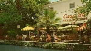 Postcard Famous Casa Rio Mexican Restaurant on San Antonio River, TX   S2