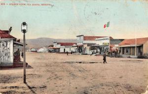 Tiajuana BC Mexico street scene people horses buggies antique pc Y11287