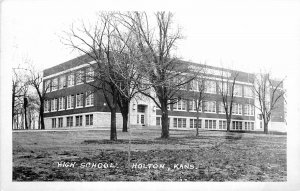 1950s Holton Kansas High School occupation Postcard RPPC 25-308