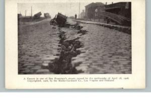 SAN FRANCISCO Earthquake Fissure in Street 1906 PC