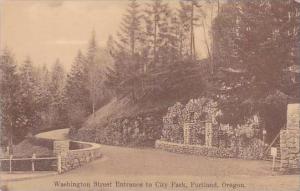 Oregon Portland Washington Street Entrance To City Park