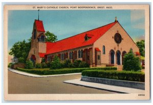 1939 St. Mary's Catholic Church Onset Massachusetts MA Vintage Postcard