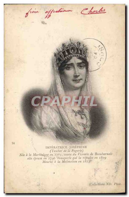 Old Postcard Imperatrice Josephine