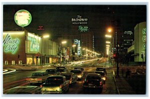 c1960's Sunset and Vine The Heart of Radio Television Row Hollywood CA Postcard