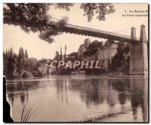 Postcard Old Rock Suspension Bridge