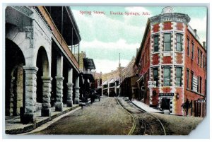 c1910s Spring Street Buildings View Eureka Springs Arkansas AR Unposted Postcard