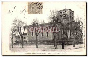 Old Postcard Around Villefranche Church of St Georges de Reneins