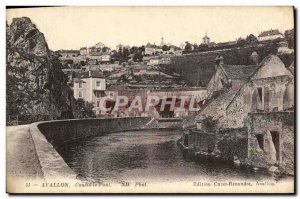 Old Postcard Avallon Cousin Bridge