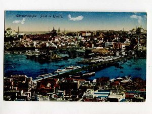 3076940 TURKEY CONSTANTINOPLE Galata bridge view Vintage PC