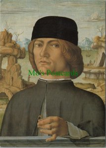 Art Postcard - Francesco Del Cossa - Ritratto Di Un Uomo Che Tiene... RRR1223