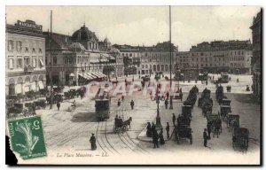 Postcard Old Nice Place Massena Tramway