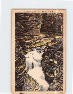 Postcard Diamond Falls Watkins Glen New York USA