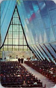 Colorado Springs~US Air Force Academy~Protestant Chapel~1950s Postcard