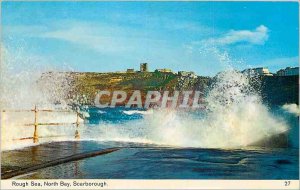 Modern Postcard Rough Sea North Bay Scarborough