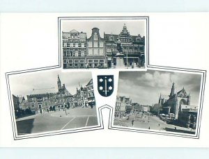 old rppc THREE VIEWS ON ONE POSTCARD Haarlem - Randstad Netherlands HM1576