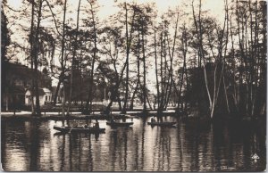 Hungary Tapolca Furdo Miskolc Mellett Csonakazo Vintage RPPC C068