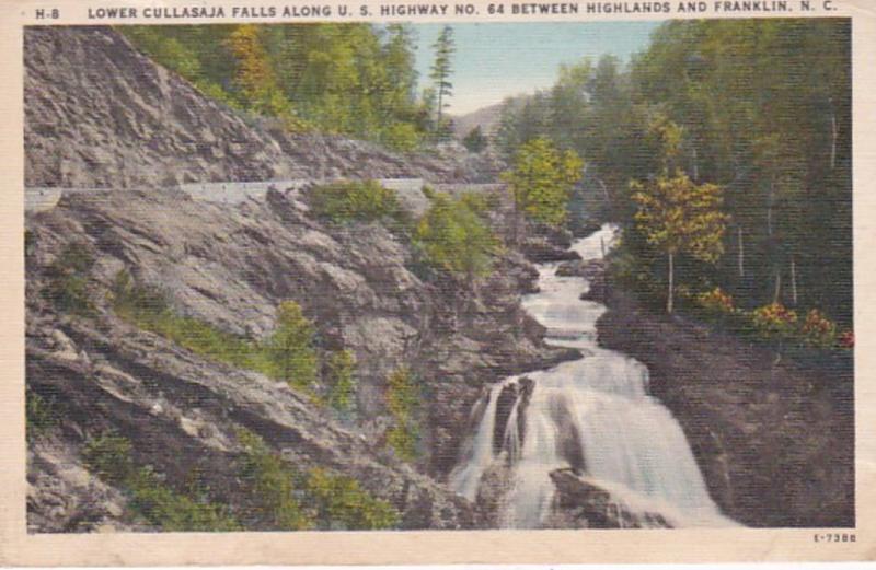 North Carolina Lower Cullasaja Falls Along U S Highway 64 Between Highlands a...