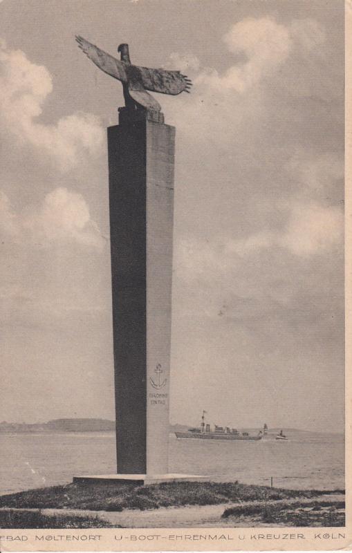 AK GERMANY KOLN U-BOOT EHRENMAL SUBMARINE MEMORIAL MONUMENT CROSS