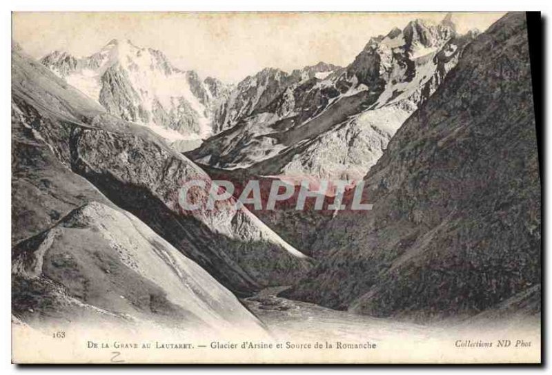 Old Postcard From the Grave Lautaret Arsine Glacier and Source of Romanche