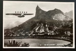 Mint Dornier DOX Giant Seaplane Real Picture Postcard Rio De Janeiro Botafogo