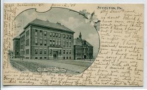 High School Steelton Pennsylvania 1904 postcard