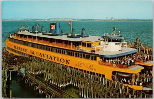 Ferry 'John F. Kennedy' New York Staten Island Ferry Boat 1960s Postcard H70a
