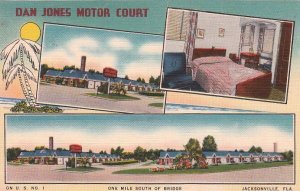 Postcard Dan Jones Motor Court Jacksonville FL