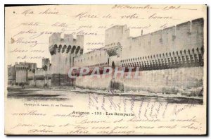 Old Postcard Avignon Ramparts