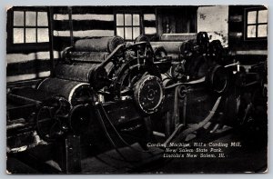 Carding Machine Hill's Carding Mill Lincoln's New Salem IL Postcard T4